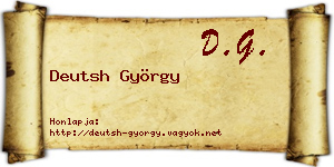 Deutsh György névjegykártya
