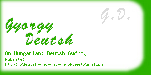 gyorgy deutsh business card