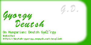 gyorgy deutsh business card